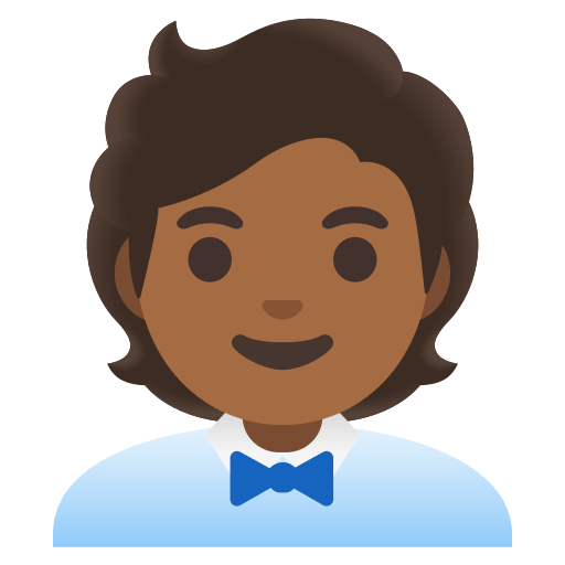 office worker: medium-dark skin tone — Google