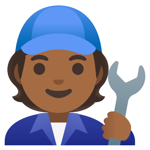 mechanic: medium-dark skin tone — Google