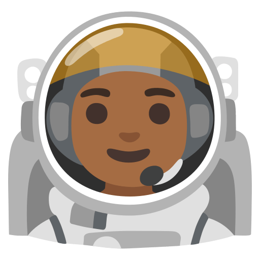 astronaut: medium-dark skin tone — Google