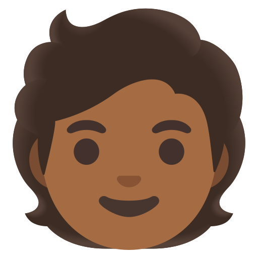 person: medium-dark skin tone — Google
