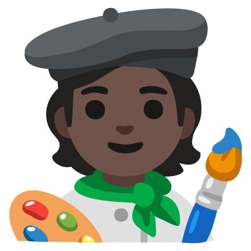 artist: dark skin tone — Google