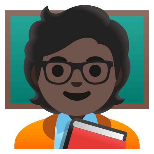 teacher: dark skin tone — Google