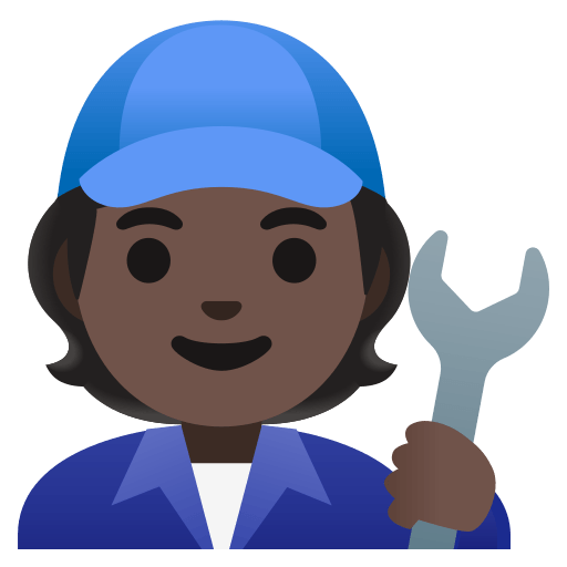 mechanic: dark skin tone — Google
