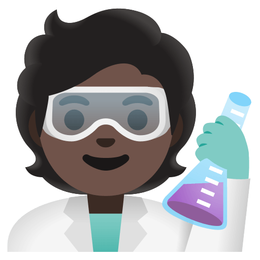 scientist: dark skin tone — Google