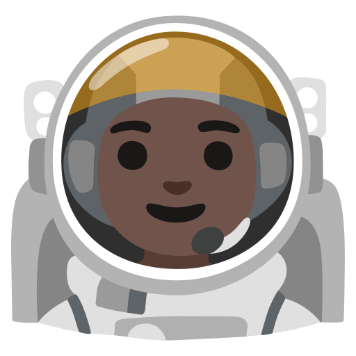 astronaut: dark skin tone — Google