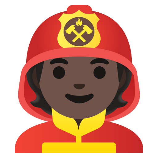 firefighter: dark skin tone — Google