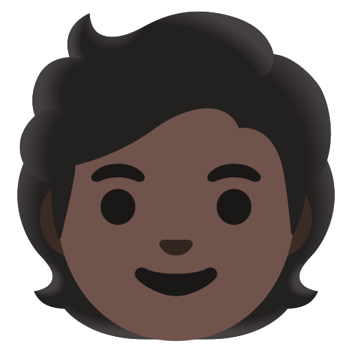 person: dark skin tone — Google