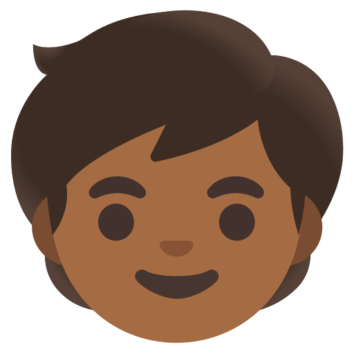 child: medium-dark skin tone — Google