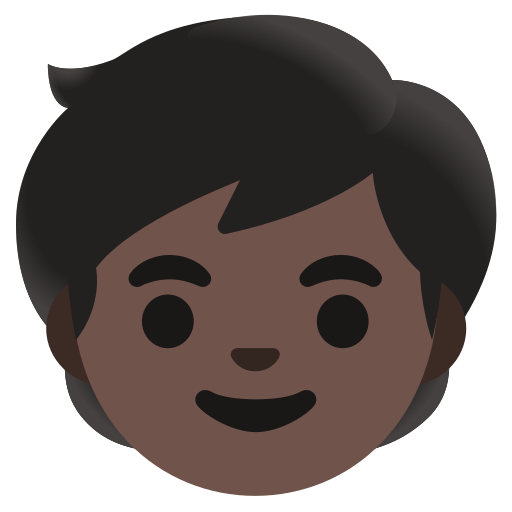 child: dark skin tone — Google