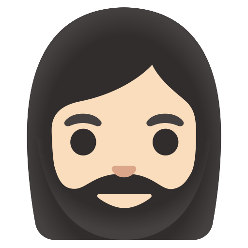 woman: light skin tone, beard — Google