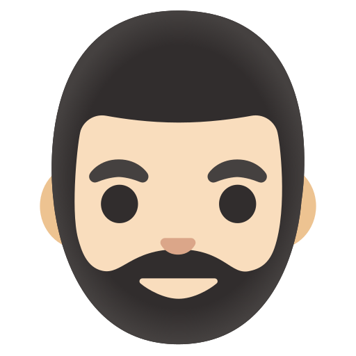 man: light skin tone, beard — Google