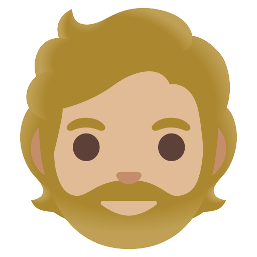 person: medium-light skin tone, beard — Google