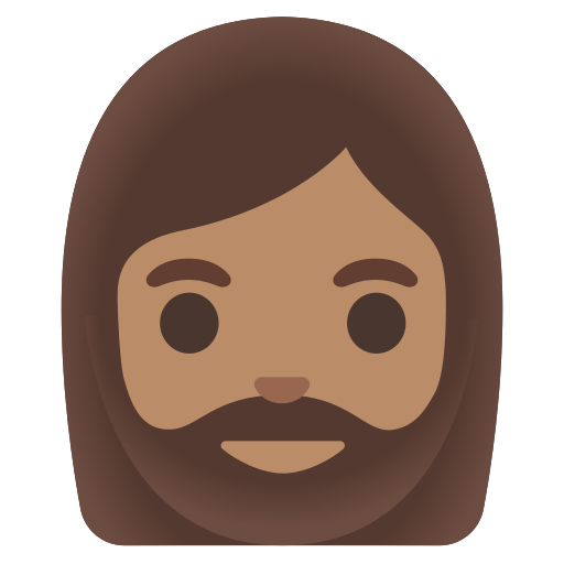 woman: medium skin tone, beard — Google