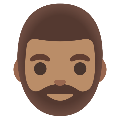man: medium skin tone, beard — Google