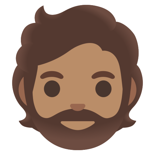 person: medium skin tone, beard — Google