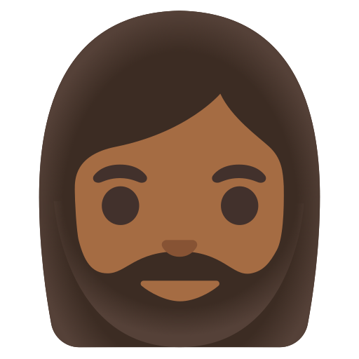 woman: medium-dark skin tone, beard — Google