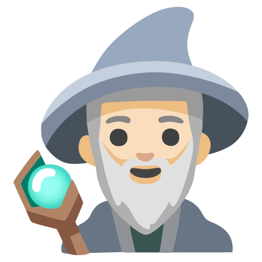 man mage: light skin tone — Google