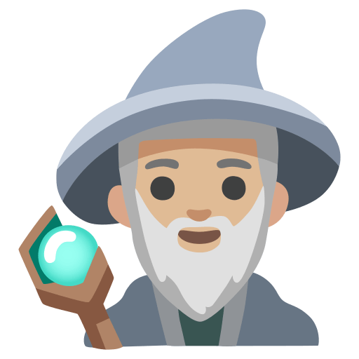 man mage: medium-light skin tone — Google