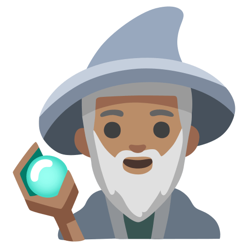 man mage: medium skin tone — Google