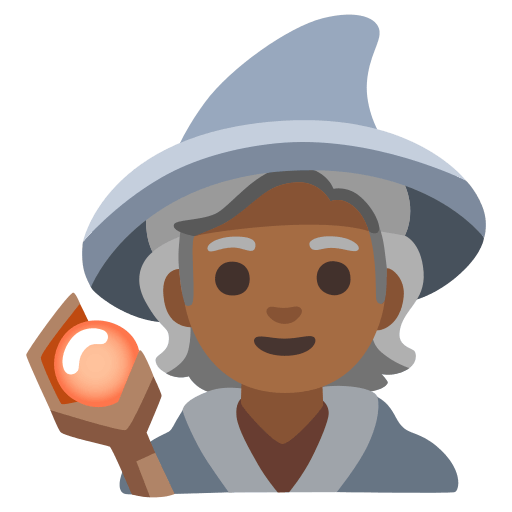 mage: medium-dark skin tone — Google