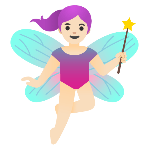 woman fairy: light skin tone — Google