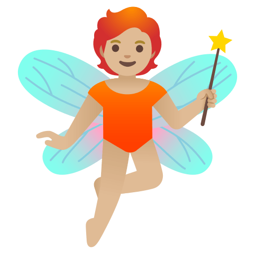 fairy: medium-light skin tone — Google