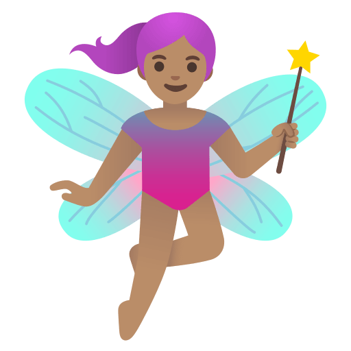 woman fairy: medium skin tone — Google