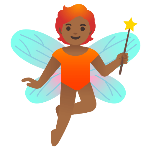 fairy: medium-dark skin tone — Google