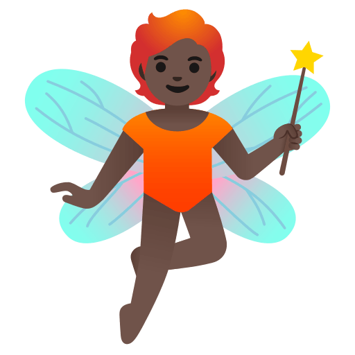 fairy: dark skin tone — Google