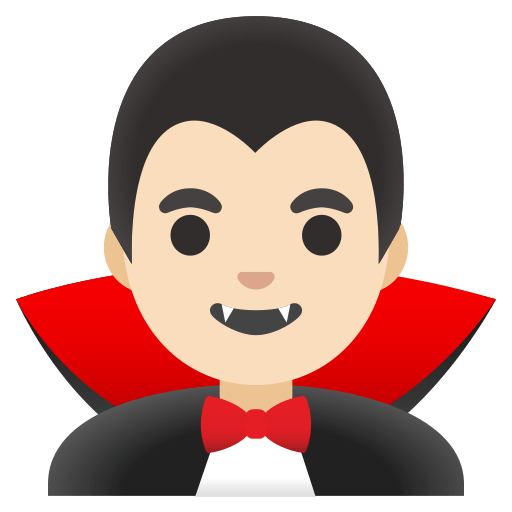 man vampire: light skin tone — Google