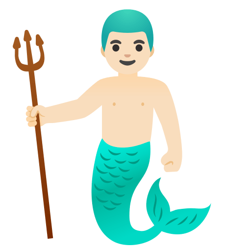 merman: light skin tone — Google