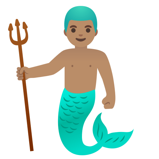merman: medium skin tone — Google