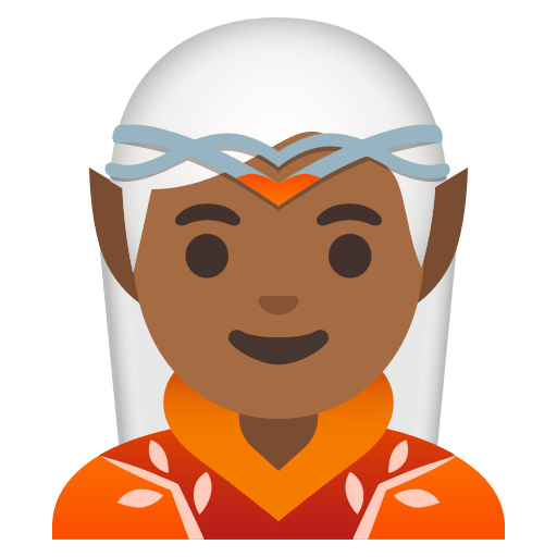 elf: medium-dark skin tone — Google