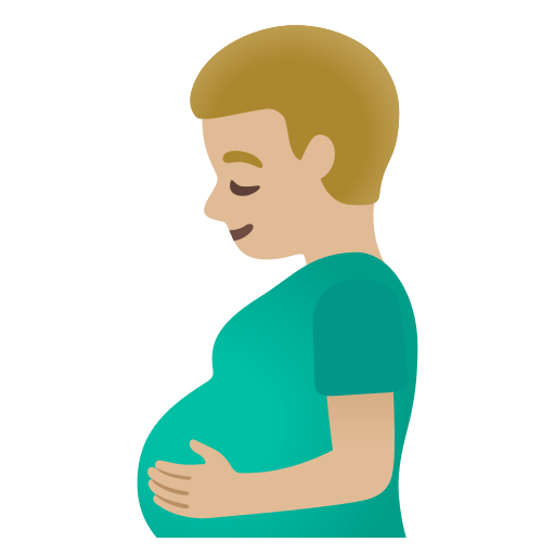 Pregnant Man: Medium-Light Skin Tone, the design in this release
