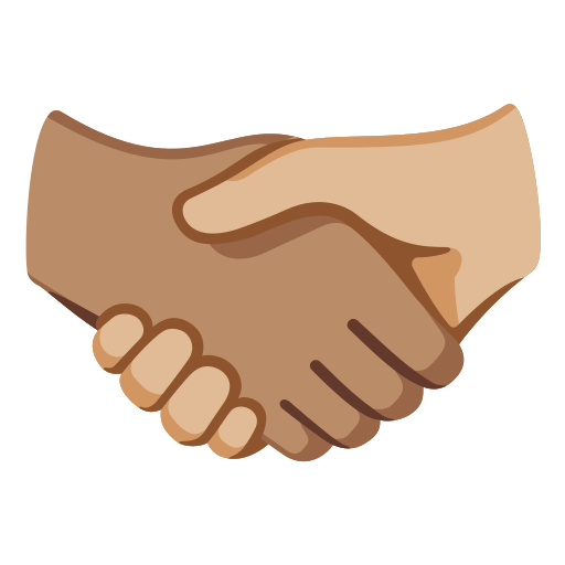 Handshake: Medium Skin Tone, Medium-Light Skin Tone, the design in this release