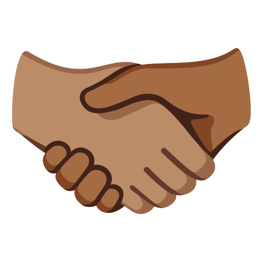 Handshake: Medium Skin Tone, Medium-Dark Skin Tone, the design in this release