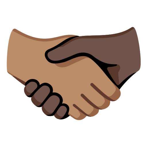 Handshake: Medium Skin Tone, Dark Skin Tone, the design in this release