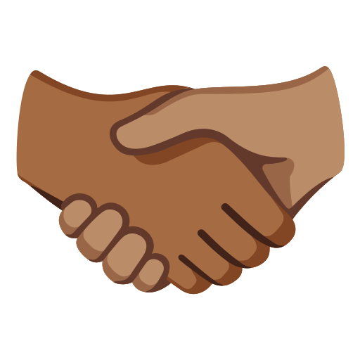 Handshake: Medium-Dark Skin Tone, Medium Skin Tone, the design in this release