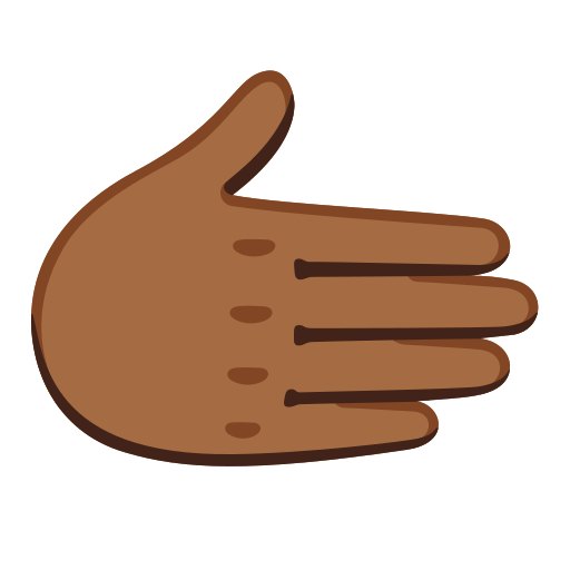 Rightwards Hand: Medium-Dark Skin Tone, the design in this release