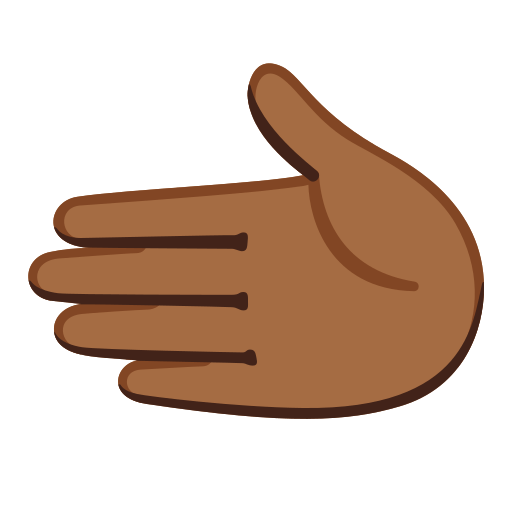 Leftwards Hand: Medium-Dark Skin Tone, the design in this release
