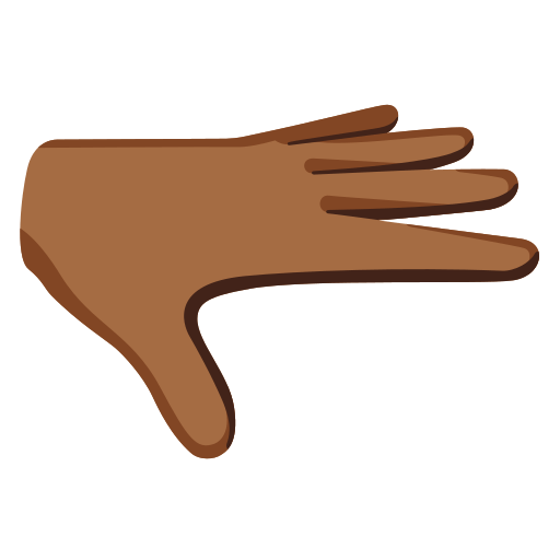 Palm Down Hand: Medium-Dark Skin Tone, the design in this release