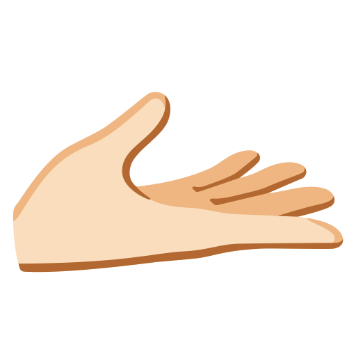 Palm up Hand: Light Skin Tone, the design in this release