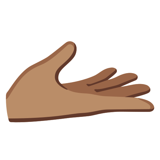 Palm up Hand: Medium Skin Tone, the design in this release