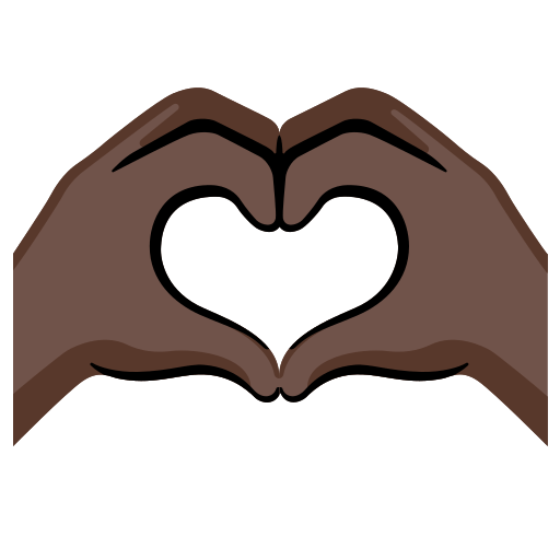 Heart Hands: Dark Skin Tone, the design in this release