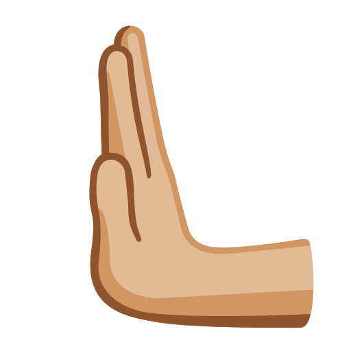 Leftwards Pushing Hand: Medium-Light Skin Tone, the design in this release