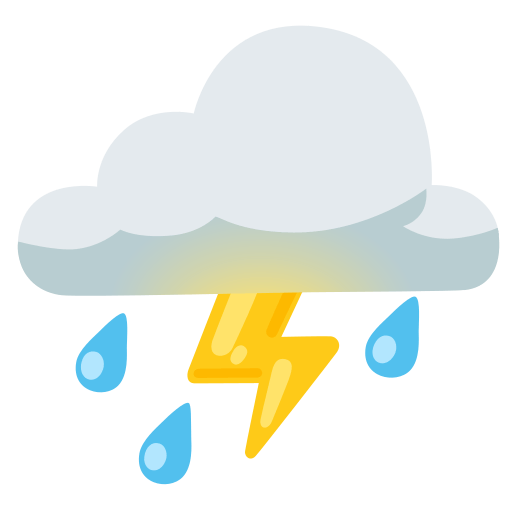 cloud with lightning and rain — Google