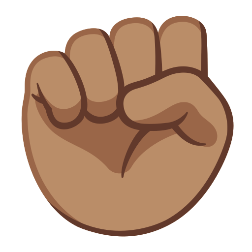 raised fist: medium skin tone — Google