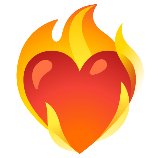 heart on fire — Google