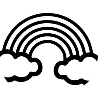 Rainbow as drawn by Google in Android 4.3