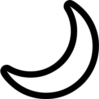 Crescent Moon as drawn by Google in Android 4.3
